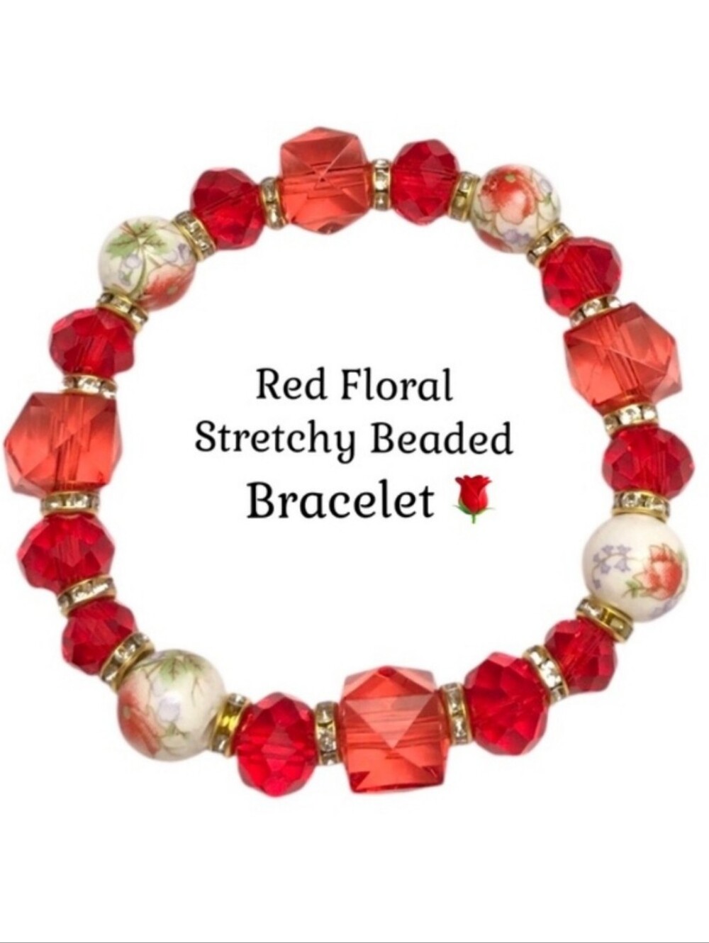Red Beaded Bracelet 🌹